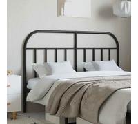 Tête de lit de remplacement métal noir 140 cm tête de lit pour lit double vidaXL