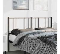 vidaXL Tête de lit métal noir 150 cm