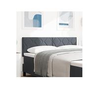 vidaXL Tête de Lit Design Blocs de Diamant Gris Foncé 140 cm Velours 42007249 Gris