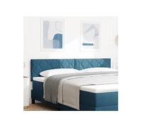 vidaXL Tête de lit rembourrée 180 cm – Velours bleu foncé, rectangulaire, style minimaliste