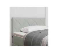 vidaXL Tête de lit Design Blocs Diamant Gris clair 100 cm Velours rectangulaire rembourré