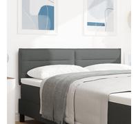 vidaXL Tête de lit Autre avec tête de lit Gris foncé 160 cm Tissu, Tête de lit Ajustable, revêtement en Tissu Moderne, Design réglable en Hauteur, Accessoires stylés pour Chambres contemporaines