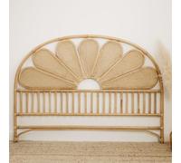 Tête de lit double 160cm | pour lit 2 pers.| Collection Bornéo | fabrication artisanale en Indonésie| Finition mat et naturelle | rotin et cannage naturel | Style authentique & design original.