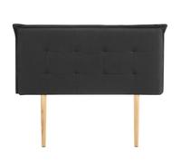 IDIMEX Tête de lit EBEYA 120 capitonnée, en Tissu rembourré, Pieds en Bois, Design élégant, pour Lits 120 cm, Noir