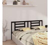 Tête de lit en Bois de pin Massif Noir 206x4x100 cm, Design à Lattes élégant pour Chambre Moderne, Soutien Confortable pour la Lecture et Les Films, améliore l'esthétique