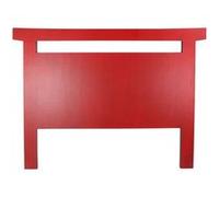 Tete de lit en bois de sapin et MDF coloris rouge/ noir - Longueur 160 x profondeur 4 x hauteur 120 cm -PEGANE- Noir