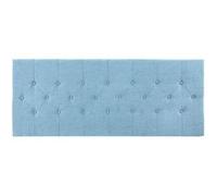 Tete de lit en bois et polyester coloris bleu clair - Longueur 160 x Profondeur 7 x hauteur 65 cm - -