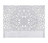 Menzzo Tête de Lit 180 cm en Bois Sculpté | Moderne et Originale | Couleur Blanche | Moulures Florales pour Habiller Votre Mur | Serena | Dimensions: L180 cm x P3,5 cm x H140 cm g2236180white