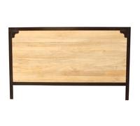 Tête de lit en bois manguier massif et métal noir L165 cm INDUSTRIA