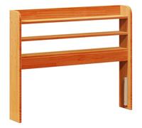 Tête de lit en bois pour lit, assemblage facile, convient pour lit simple, double, grand lit, king size et super king size, 100 x 82 cm (finition cire marron) - Design élégant et durable.