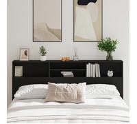 Tête de lit en chêne noir vidaXL, 200x19x103,5 cm 862755