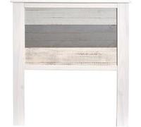 Tête de lit en pin coloris blanc et gris - Longueur 105 x Profondeur 4 x Hauteur 112 cm-PEGANE- Blanc