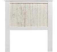 Tête de lit en pin coloris blanc - Longueur 104 x Profondeur 5 x Hauteur 110 cm-PEGANE- Blanc