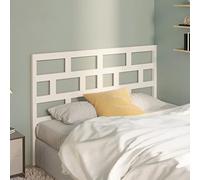 Tête de lit en pin massif blanc, 146 x 4 x 100 cm, tête de lit sans tête de lit, convient à la chambre à coucher, design élégant, nœuds naturels, nécessite une imprégnation à l'huile ou