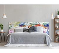 Tête de lit en PVC Impression numérique Ville colorée 115 x 60 cm Tête de lit Originale et économique