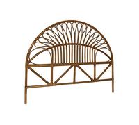 sweeek - Tête de lit en rotin foncé L 140 x P3 x H115cm