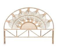 Tête de lit en rotin Naturel pour 135-140-150-160 cm avec Pieds 178 x 4 x 127 cm