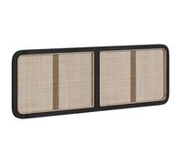 vidaXL Tête de lit avec tête de lit Noir 160 x 55 x 3 cm Rotin