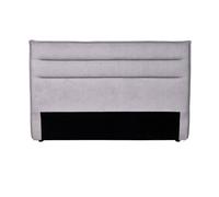 Tête de lit en tissu DAPHNE, compatible avec lits 140 et 160cm, Gris clair