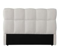 Tête de lit en tissu épais style bubble ""Alpe d'Huez"" - 140 cm - Beige