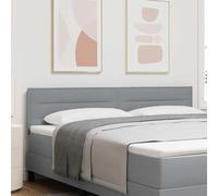 Tête de lit en Tissu Gris Clair 180 cm rembourrée Ajustable, Bois Massif et Bois d'ingénierie Durable, Design Moderne pour Chambre, Montage Mural Possible, Confort Optimal