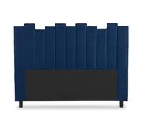 Tête de Lit en Velours Design "Kenty" 160cm Bleu
