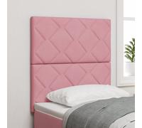 Tête De Lit En Velours Rose Vidaxl Avec Blocs De Diamant - 80 Cm, Tête De Lit En Velours Rose Vidaxl Avec Blocs De Diamant - 160 Cm