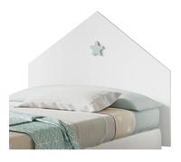 Tête de lit enfant, coloris blanc - Hauteur 80 x Longueur 100 x Profondeur 1.6 cm