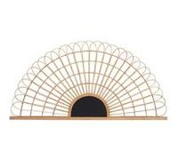 Gift Decor Tête de lit Eventail Marron Noir Rotin 160 x 80 x 2 cm