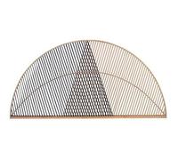 Gift Decor Tête de lit Triangulaire Marron Noir rotin 160 x 80,5 x 2 cm