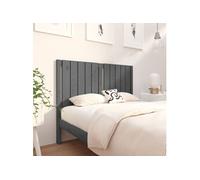 Tête de lit Gris 125,5x4x100 cm Bois massif de pin