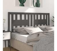 Tête de Lit Gris 126x4x100 cm Bois Massif de Pin Meuble de Chambre vidaXL