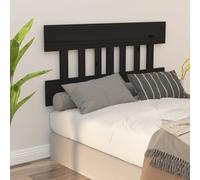vidaXL Tête de lit Noir 123,5x3x81 cm Bois massif de pin