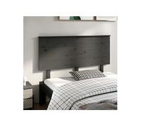 Tête de lit Gris 144x6x82,5 cm Bois massif de pin