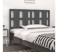 Tête de Lit Gris 145,5x4x100 cm Bois Massif de Pin Meuble de Chambre vidaXL