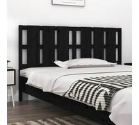 vidaXL Hoofdbord 185,5x4x100 cm massief grenenhout zwart818009 Noir G