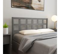 vidaXL Hoofdbord 125,5x4x100 cm massief grenenhout grijs817882 Gris G