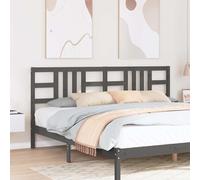 Tête de Lit Gris 206x4x100 cm Bois Massif de Pin Meuble de Chambre vidaXL