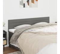 Vidaxl Têtes De Lit 2 Pcs Gris Foncé 100x5x78/88 Cm Tissu Gris
