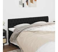 Hoofdborden 2 st 100x7x78/88 cm stof zwart346384