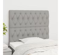 Tête de Lit Gris Clair 100x7x118/128 cm Tissu Meubles de Chambre vidaXL