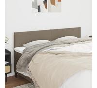vidaXL Tête de Lit Meubles de Chambre à Coucher Accessoires de Lit Simple Têtes de Cadre de Lit Intérieur Taupe 160x5x118/128 cm Tissu