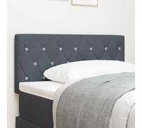 Tête de lit Gris foncé 100 cm Velours Doux et Bois d’ingénierie avec Mousse, 2 hauteurs réglables, Design rectangulaire Minimaliste pour Chambre Moderne et Confort Lecture ou télé