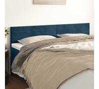 vidaXL Hoofdborden 2 st 90x5x78/88 cm fluweel donkerblauw346184 Bleu G