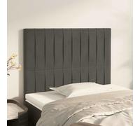 vidaXL Hoofdbord 80x5x78/88 cm fluweel donkergrijs346209 Gris foncé G