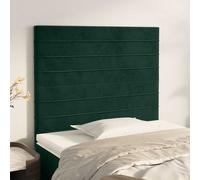 Tête de Lit Gris Foncé 100x5x118/128 cm Velours Meubles de Chambre vidaXL