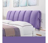 Tête de lit King size avec housse lavable et grands coussins épais anti-collision Violet 120 x 60 cm