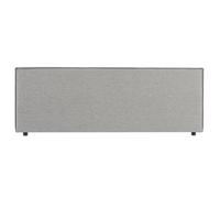 IDIMEX Tête de lit KLAO 160 rembourrée, en Tissu Polyester pour lit 160 cm, sur Pieds en Plastique, Gris