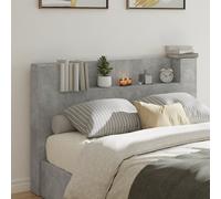 Tête de lit LED avec tablette gris béton 160x16,5x103,5 cm