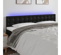 Tête de Lit LED Classique en Similicuir avec Éclairage RGB Réglable et Bande Découpable, Support Dorsal Ergonomique pour Chambre Adulte, Design Moderne et Élégant